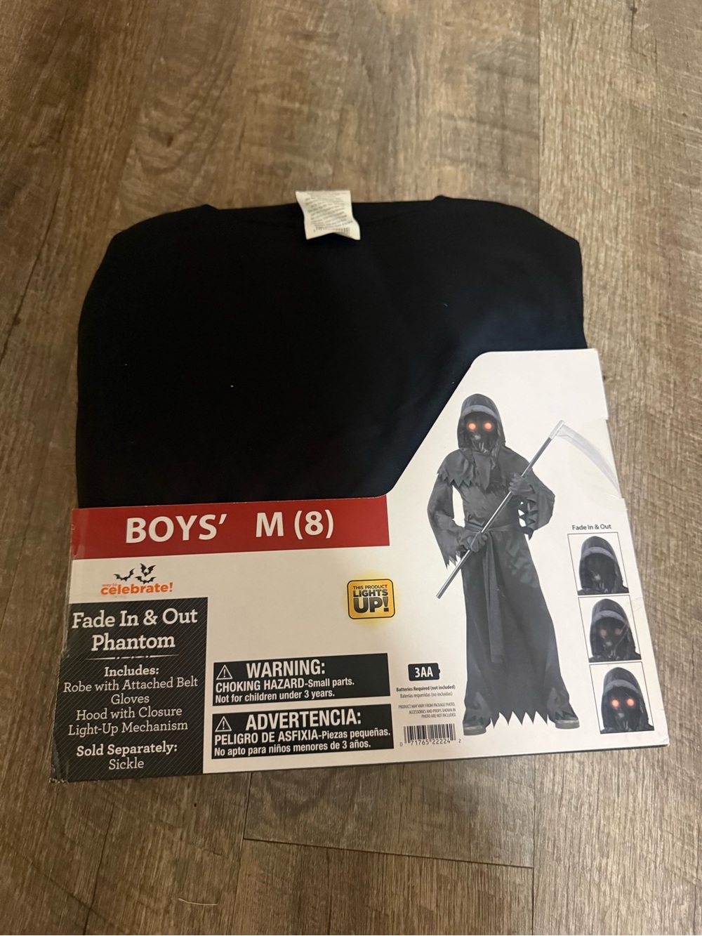 Boys' Black Fade In & Out Phantom Halloween Costume - M (8)